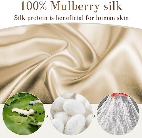 SECZIPE 100% Mulberry Silk Sleep Mask Eye Mask for Women Man with Adjustable Band, for Side Sleeper Blackout Sleep Mask for Travel Rest and Office Large Size (Taupe) - Image 3