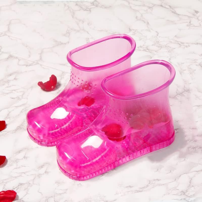 WMHYLYH Movable Foot Soaker, Portable Feet Soaking Tub Massage Foot Bath Shoes, Bath Massager Basin Pedicure Feet Spa Shoes for Thermal Massage to Promote Blood Circulation (Large High, Red) by WMHYLYH