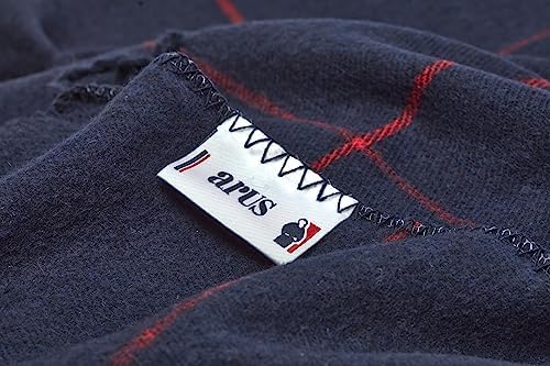Arus Acrylic Highlands Collection Queen Size Throw Blanket Navy-Red, 60x80 - Image 3