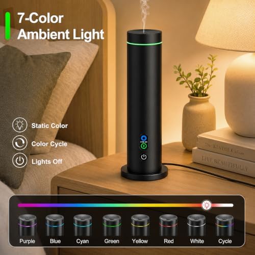Maromalife Waterless Essential Oil Diffuser, Metal Scent Diffuser, Black - Image 6