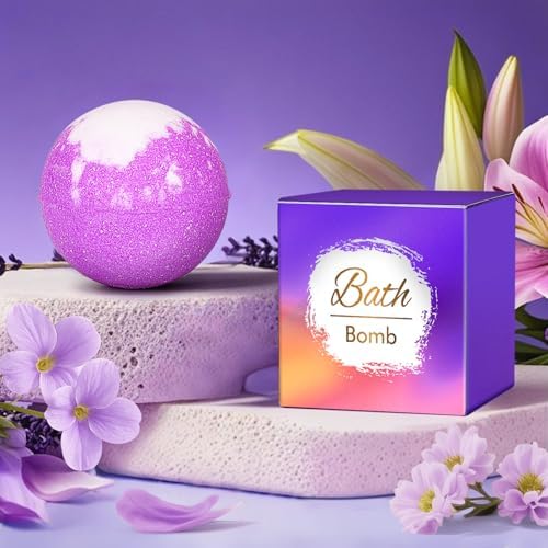Christmas Birthday Gifts Set for Women Purple Self Care Spa Gift Basket Set - Image 3