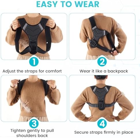 Posture Corrector for Men & Women, Adjustable Back Brace & Straightener for Office, Home & Daily Use, Relieve Back Pain, Prevent Hunching & Slouching, Comfortable & Breathable, S - Image 5