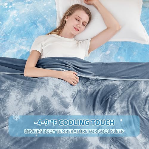inhand Cooling Blanket Twin XL(60"x90",Light Blue) College Dorm Essentials - Image 2