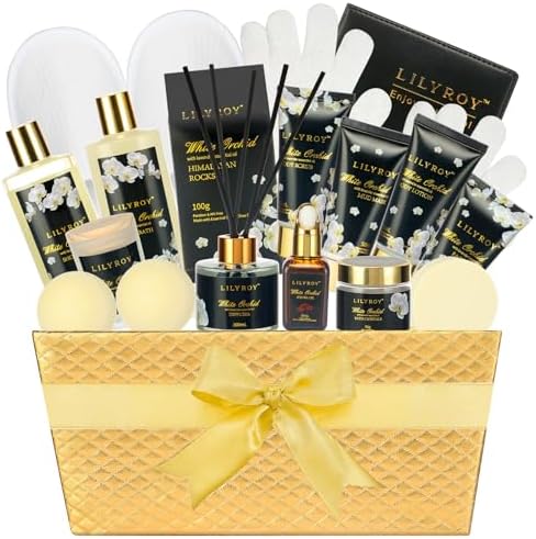 Spa Gifts Set, Skin Care - 18Pcs Luxurious Spa Gift Baskets for Women & Mom by LILYROY