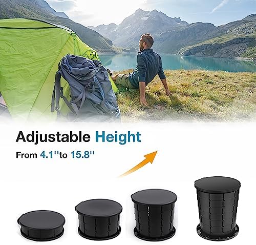 TRIPTIPS Upgrade Retractable Portable Toilet Travel Toilet Adjustable Height Camping Toilet Portable Potty for Adults Kids, Foldable Portable Toilet for Camping/Car - Image 3