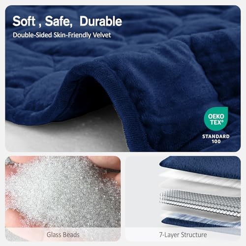 Topblan Weighted Lap Blanket Pad 7lbs for Adults, 29 x 24 Small for Travel - Image 3