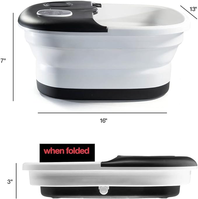 Medical king Foot Spa with Heat and Massage and Jets Includes A Remote Control A Pumice Stone Collapsible Massager with Bubbles and Vibration - Image 7