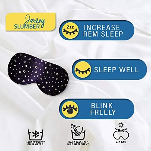 Silk Sleep Eye Mask for Men Women, Comfortable Super Soft Eye Mask with Adjustable Strap, 100% Pure Silk, Works with Every Nap Position, Ultimate Sleeping Aid Blindfold, Blocks Light, Jersey Slumber - Image 2