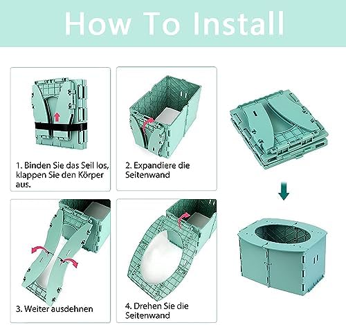 Portable Potty for Toddler,Travel Potty for Kids，Travel Potty for Car，Apply toCamping, Tourism, Outdoor, Indoor - Image 4