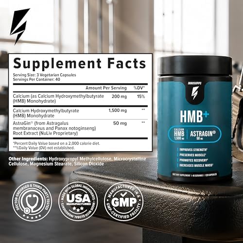 InnoSupps HMB+, 1500mg HMB Supplement, 50mg Astragin, 120 Servings - Image 5