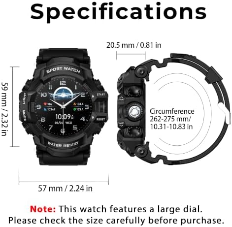 Military Smart Watch for Men (Answer/Make Call), iOS & Android - Image 6