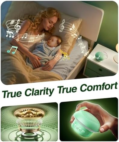 Portable White Noise Sound Machine with 20 Relaxing Sounds, 48H Playtime, 3 Timers & Night Lights, Memory, TF Card Mode & 10m Wireless Playback for Newborn Baby Gift, Adult, Mini for Home Sleep Office - Image 2