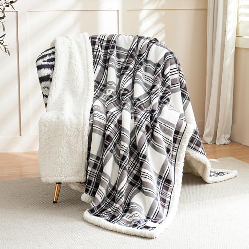Gracelife Sherpa Fleece Throw Blanket for Couch, Fluffy Plush Warm Fuzzy Blanket for Women and Men, Cozy Thick Soft Twin Blanket for Bed(Gray-2, 60"*80") - Image 4