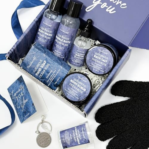 Father's Day Gift 12Pcs Men's Birthday Gift Ideas Ocean-Scented Bath Spa Set - Skin Care Gift Kit for Him, Ideal Men Gifts for Christmas, Self-Care PEARLWORLD - Image 3