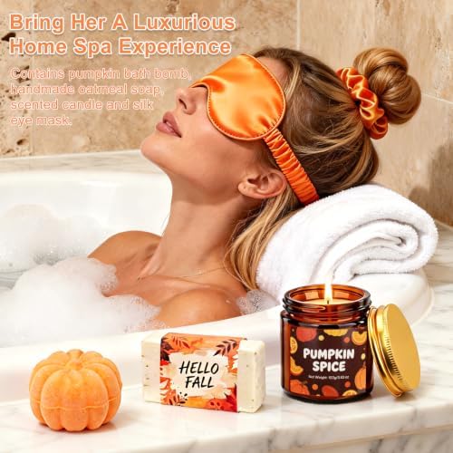 Fall Gifts for Women, Orange Halloween Boo Basket Stuffers, Pumpkin Gifts - Image 5