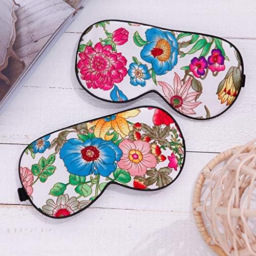 Maxfeel 100% Pure Silk Eye Mask - Sleep Eye Cover in Printed Colors (#10) - Image 3