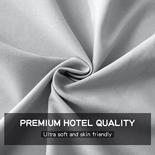FreshCulture Full Flat Sheet - Hotel Quality Full Flat Sheet Only - Brushed Microfiber Top Sheet - Ultra Soft & Breathable - Wrinkle-Free - Easy Care - Single Flat Sheet (Full, Light Grey) - Image 3