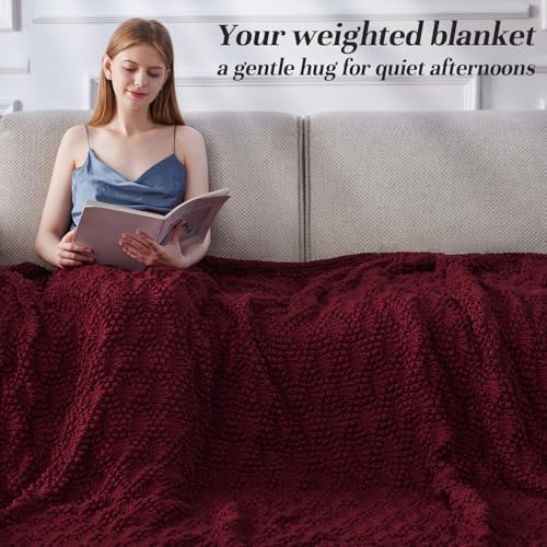 Anysay Knitted Weighted Blanket for Adult,Chunky Knit Throw 60''*80'' 15lbs - Image 2