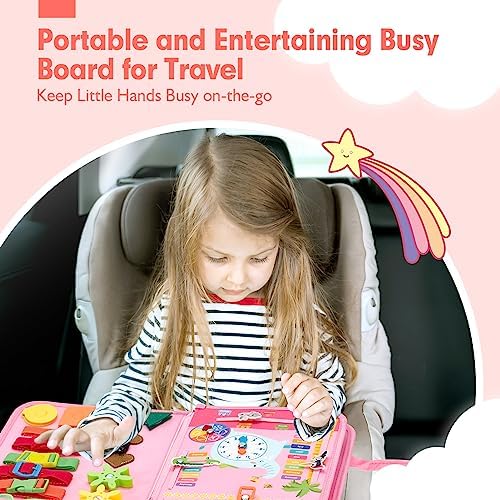 hahaland Busy Board for Toddlers Boys Girls Montessori Toys for 3+ Year Old - Image 4