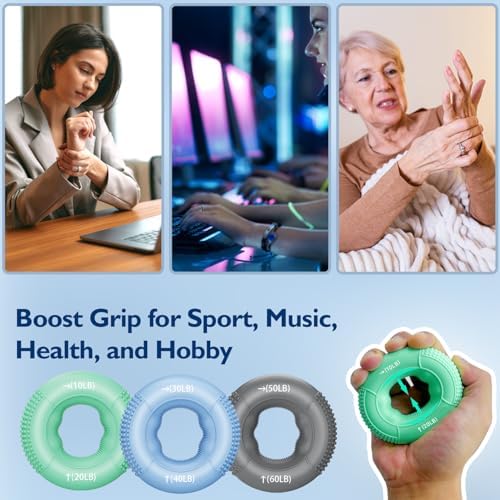 FitBeast Grip Strength Trainer, Finger Exerciser, Forearm Strengthener 9-Piece Kit, Hand Grip Strengthener Targeted Strength, Relief & Recovery - Image 5