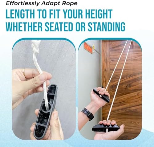 AARAM Pulley with Rope and Door Strap, Easy to Use Exercise Equipment for Frozen Shoulder and Hand/Arm Exercise Material Nylon Plastic, Smooth Action Pulley - Image 3