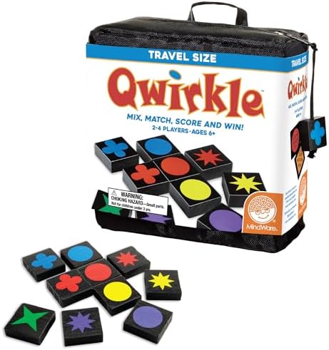 MindWare Travel Qwirkle Strategy Tile Board Game for 2-4 Players by MindWare