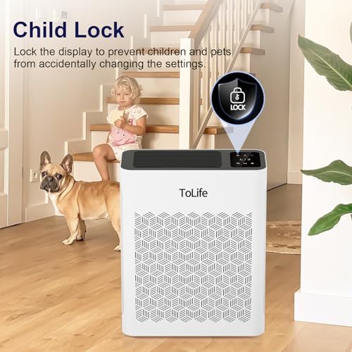 Tolife Air Purifier for Home Large Room up to 1095 Ft² with Sleep Mode - Image 5