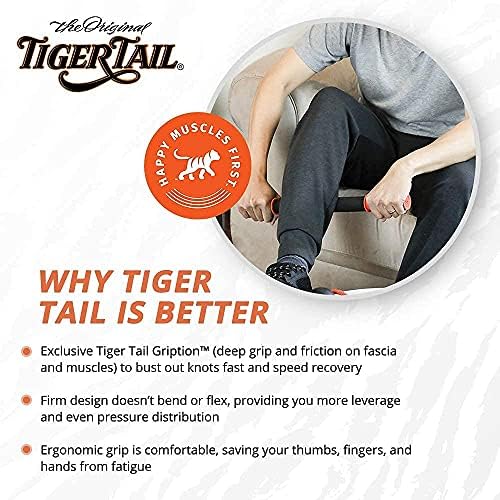Tiger Tail Bundle: 22in Portable Massage Stick Portable Roller + Happy Muscles Book - Image 5