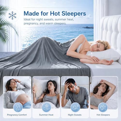 Cooling Blanket for Hot Sleepers, Summer Blanket Keep Cool for Night Sweats - Image 2