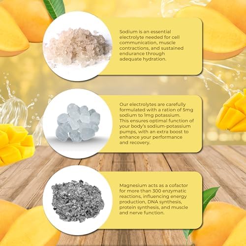 Santa Cruz Paleo Electrolyte Powder, Mango Flavor, Sugar Free Hydration Drink Mix with Himalayan Pink Salt, Sea Salt, Magnesium Glycinate, Potassium Chloride, Sweetened with Stevia, 30 Servings - Image 3