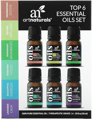 ArtNaturals Top 6 Essential Oils Set, 6 x 10 mL by ArtNaturals