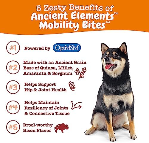 Zesty Paws Mobility Bites Dog Joint Supplement - Hip and Joint Chews for Dogs - Pet Products with Glucosamine, Chondroitin, & MSM + Vitamins C and E for Dog Joint Relief - AE - Bison - 90 Count - Image 3