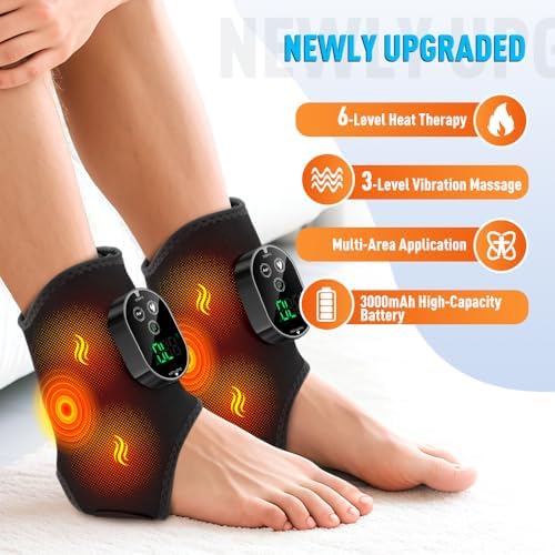 2-Pack Cordless Foot and Ankle Massager for Neuropathy, Ankle Heating Pad - Image 2