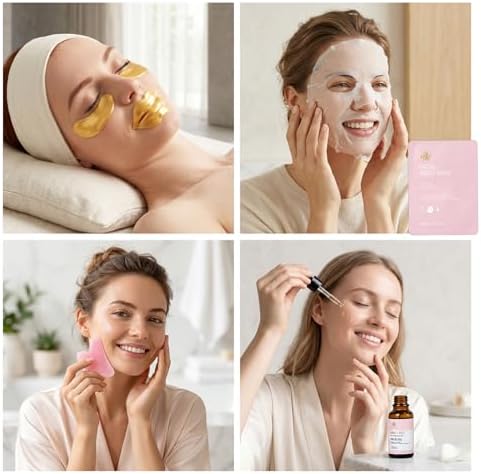 Gifts for Women, 32 Pcs Rose Bath and Body Gifts Basket Set for Women - Image 5