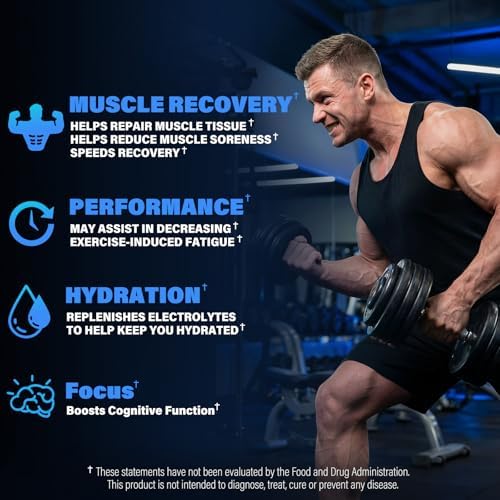 EAA Gummies - 2:1:1 BCAA Formula (8300mg) - Essential Amino Acids for Muscle Recovery & Endurance - Non-GMO, Gluten Free, Sugar Free, Vegetarian, Blue Raspberry Flavor - 90 Count - Image 3