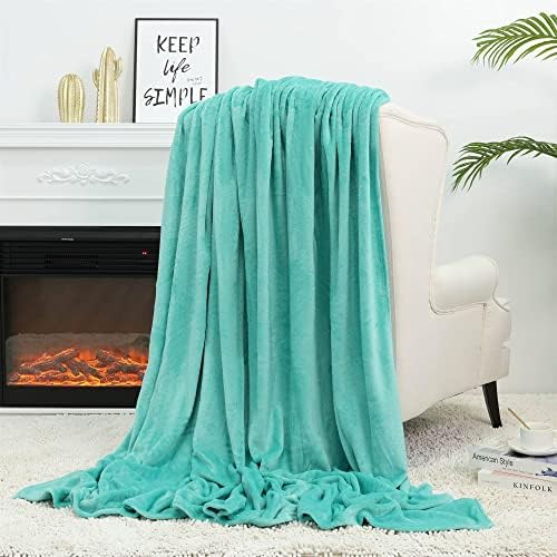 NANPIPER Fleece Blankets Super Soft Flannel King Size Blanket for Bed Luxury Cozy Microfiber Plush Fuzzy Blanket,Lake Blue - Image 4