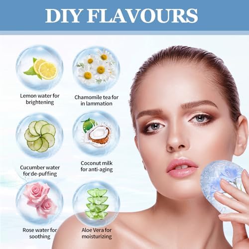 Ice Cube Roller for Face,Eyes and Neck,Reusable Silicone Ice Mold Mermaid Shell Shape for Shrink Pores Anti Wrinkle and Skin Beauty Care,Reduce Migraine Pain,Gua Sha Face Massage Tools (Pink) - Image 5