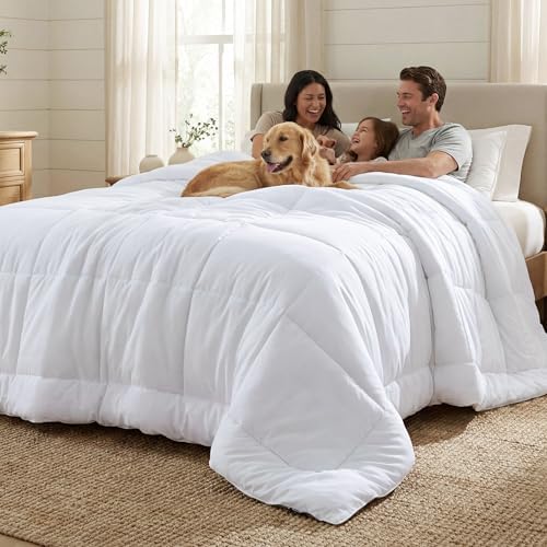Bedsure Oversized King Comforter Duvet Insert, All Season Bed Comforter, Quilted Down Alternative Duvet, Box Stitched Comforters with Corner Tabs, Washable, 116 x 98 Inches (White) by Unknown