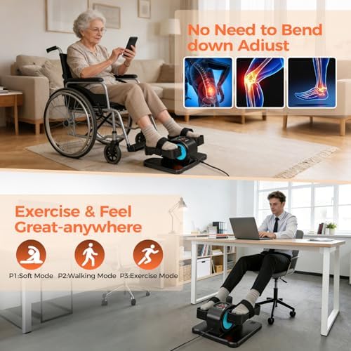 ESL Under Desk Elliptical, Electric Elliptical Leg Exerciser for Seniors - Image 5