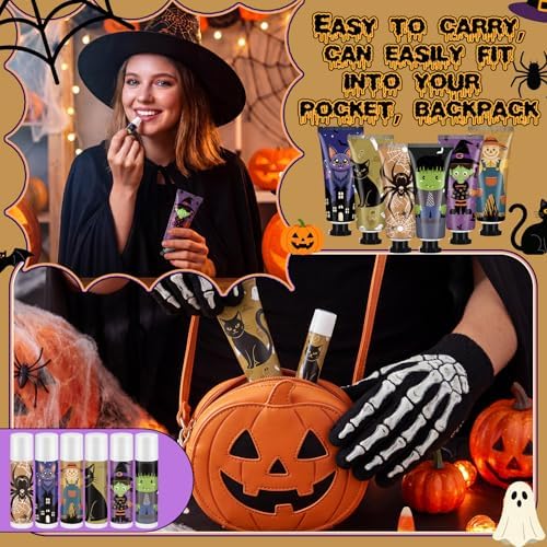 48 Pack Halloween Hand Cream and Lip Balm Gifts Sets for Women Bulk - Image 3