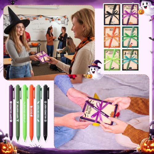 Pajean 72 Pcs Halloween Notepad and Pen Set with Ribbon Gifts - Image 6