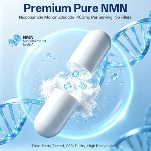 NMN 400mg Capsules – NAD+ Support Supplement for Adults Supporting Active Lifestyles, 120 Capsules - Image 3