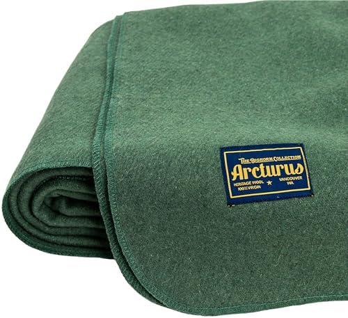 Arcturus Bighorn 100% Virgin Wool Blanket | Heirloom-Quality Wool Bedding for Home & Cabin | Warm, Thick & Durable (Queen Size, Sage) by Arcturus