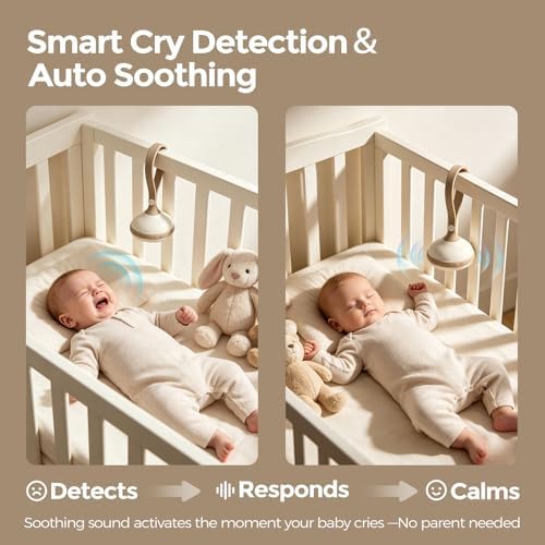 White Noise Machine for Baby, 9 Sounds Beige, Cry Detection Portable Travel - Image 3