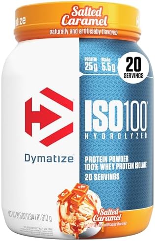 Dymatize ISO100 Protein Powder, 100% Whey Isolate, Salted Caramel by DymatizeNutrition