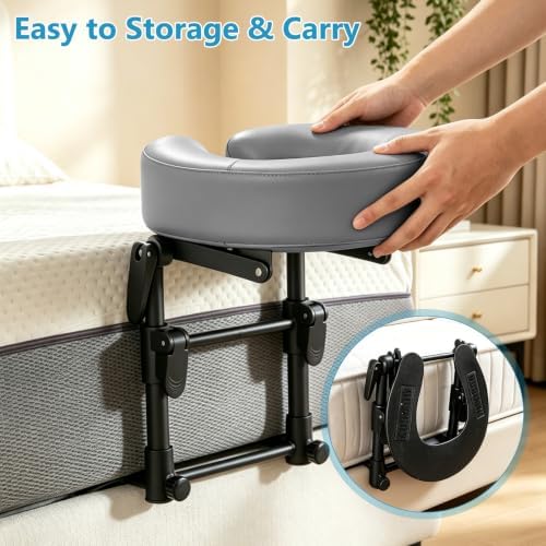 Massage Headrest for Bed, Massage Face Cradle at Home, Adjustable Bed Massage Head Holder for Sleeping Mattress, Face Down Pillow After Eye Surgery (Gray) - Image 5