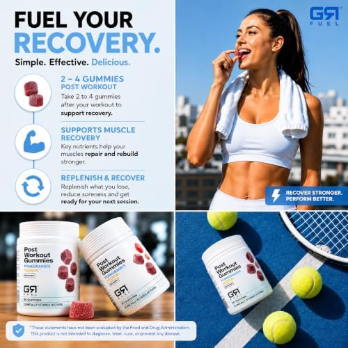 Post Workout Gummies, Pomegranate Passion, 12 Packets (24 Serv) - Image 6