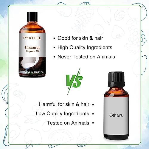 PHATOIL Coconut Fragrance Oil for Diffuser Aromatherapy 3.38FL.OZ - Image 4