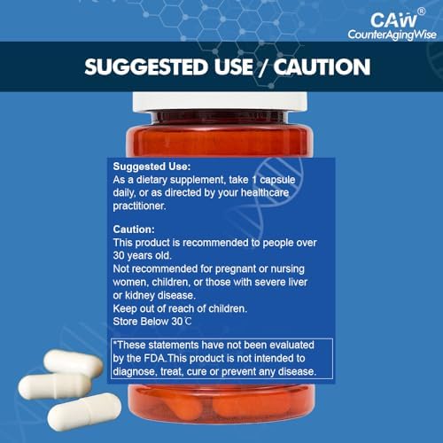 CAW Telomere Support Supplement | Hypersorption Cycloastragenol | 25Mg 30Enteric-Coated Capsules 3 Bottles - Image 5