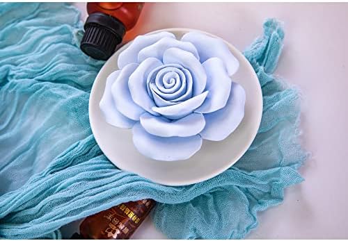 Essential Oil Passive Flower Diffuser -Non-Electric Porcelain Aromatherapy Diffusers for Small Mini Room, Desk Decorative, Bathroom (Blue Rose) - Image 4